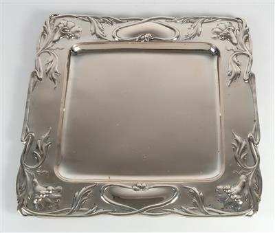 Wiener Silber Tablett, - Antiquitäten