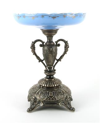 Wiener Tafelaufsatz mit Glas schale, - Antiquariato