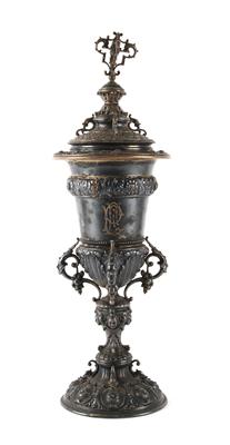 Deutscher Silber Deckelpokal, - Antiques