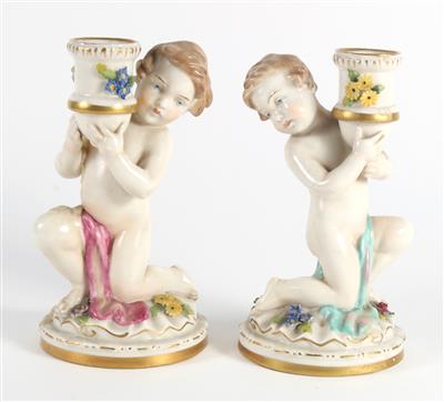 1 Paar figurale Kerzenleuchter - Antiques