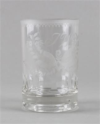 Becher mit Monogramm JW, - Antiquariato