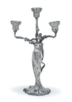 C. Bonnefond, Figuraler dreiarmiger Kerzenleuchter, - Antiquariato