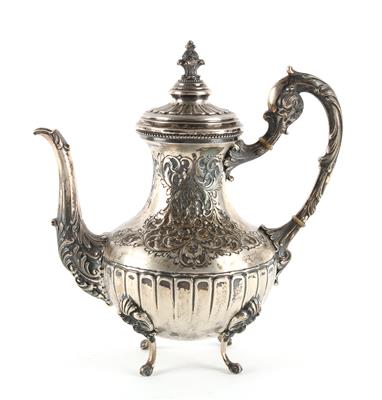 Italienische Silber Kaffeekanne, - Antiques