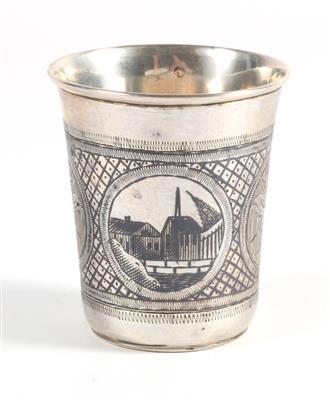 Moskauer Silber Becher von 1878, - Starožitnosti