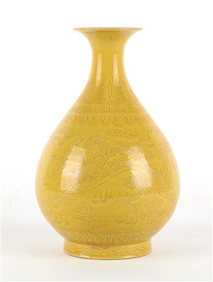 Vase, China, geritzte Sechszeichen Marke Guangxu, 20. Jh. - Asiatika