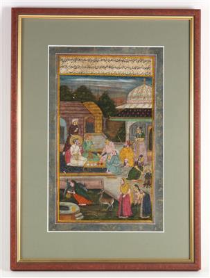 3 indische Miniaturen, - Starožitnosti