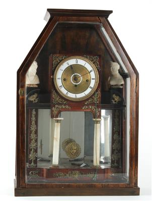 Wiener Biedermeier Portaluhr mit Vitrine - Antiquariato