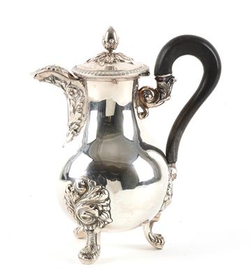 Französische Silber Kaffeekanne, - Antiques