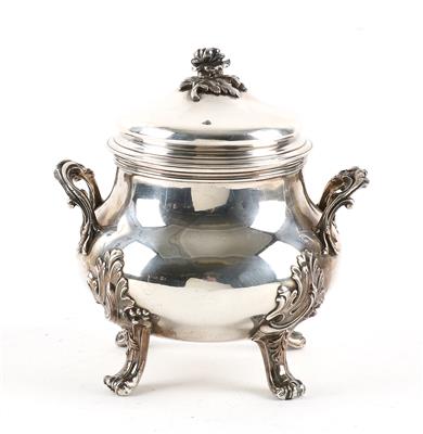 Französische Silber Zuckerdose, - Antiques