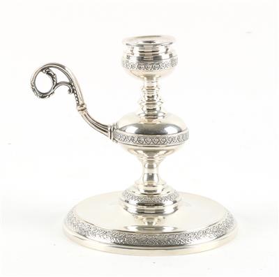 Italienischer Silber Handkerzenleuchter, - Antiques