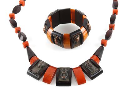 Art Deco Collier und Armband, - Antiquariato