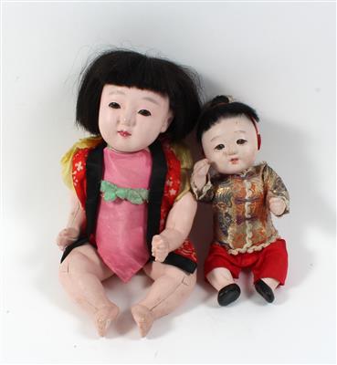 2 japanische Puppen, - Hračky