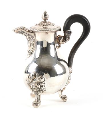 Französische Silber Kaffeekanne, - Antiquariato