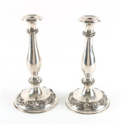 Paar Wiener Silber Kerzenleuchter von 1860 - Starožitnosti