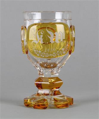 Pokal mit Monogramm K. W. datiert 1838, - Antiquariato