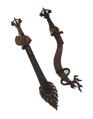 2 Ritualschwerter (khadga), - Asiatika