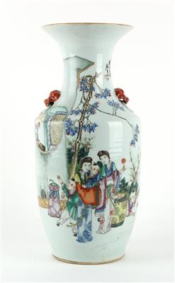 Famille rose Vase, - Asiatica