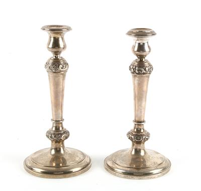 Paar Wiener Silber Kerzenleuchter von 1861 - Antiquitäten