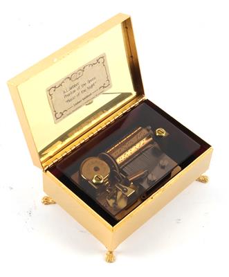 Musikspielwerk in Messing Kassette - Watches and antique scientific instruments