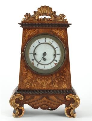 Tischuhr mit Intarsien - Uhren und historische wissenschaftliche Instrumente