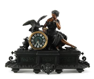 Wiener Historismus Bronze Kaminuhr - Watches and antique scientific instruments