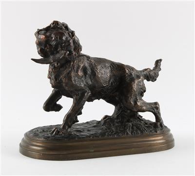 Jagdhund mit Vogel, - Antiques