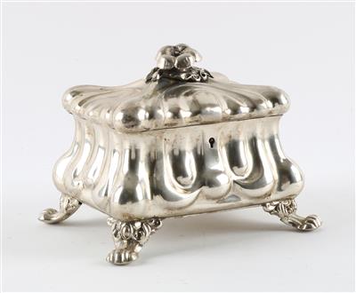 Wiener Silber Zuckerdose mit Innenvergoldung von 1863, - Starožitnosti