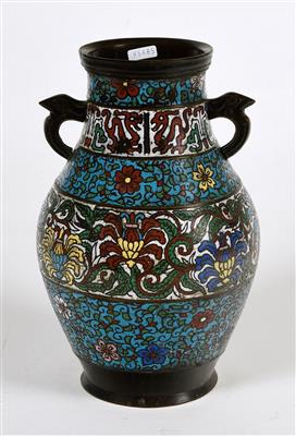 Champlevé Vase, - Antiques