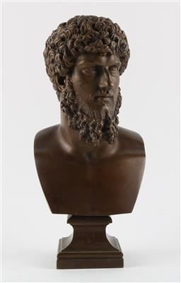 Lucius Verus, Bronzebüste, - Antiques