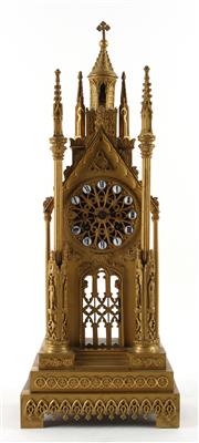 Neogotische Bronzeuhr "Kathedrale" - Antiquitäten
