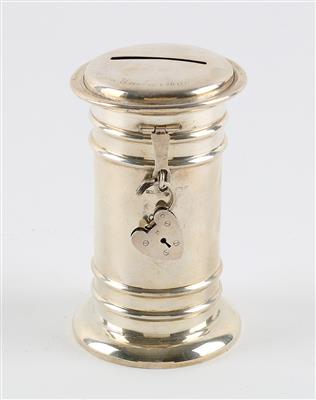 Birminghamer Silber Spardose, - Antiques