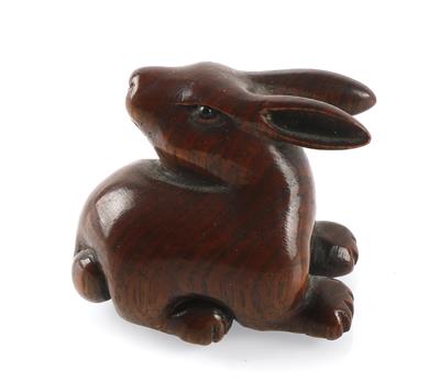 Netsuke eines Hasen, - Saisoneröffnung - Antiquitäten