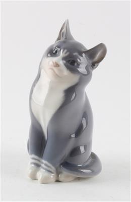 Sitzende Katze, - Antiques