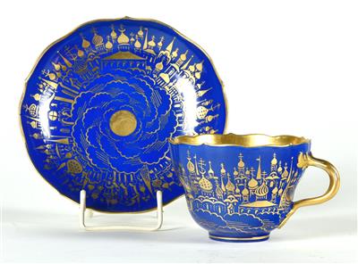 Tasse mit Untertasse, - Antiquariato