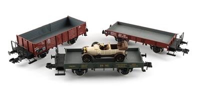 Märklin Spur 1: 3 Stk. Güterwagen wie folgt: - Spielzeug