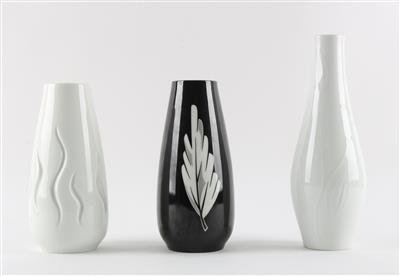 3 Vasen, - Antiques