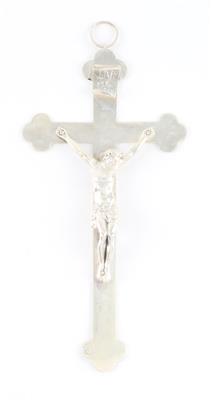 Alt österreichisches Silber Kreuz mit Corpus Christi von 1840, - Antiques