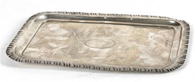 Birminghamer Silber Tablett, - Antiquariato