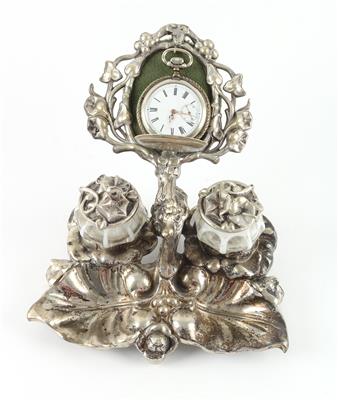 Kombinierter Silber Gewürzund Taschenuhrenständer, - Antiquitäten