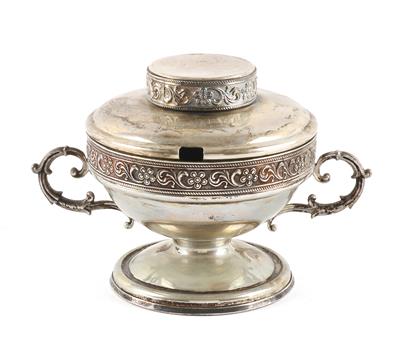 Polnische Silber Deckeldose, - Antiques