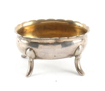 Prager Silber Gewürzschälchen mit Innenvergoldung, - Antiques