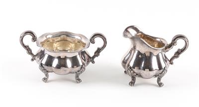 Silber Cremier und Sucrier, - Antiques