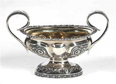 Silber Gewürzschälchen mit Innenvergoldung, - Antiques