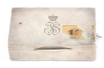 Wiener Silber Briefmarkendose mit Innenvergoldung, - Antiques