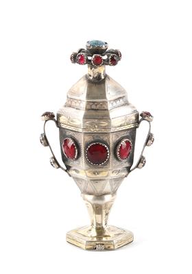 Silber Behälter in Vasenform, - Antiquitäten