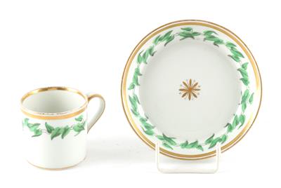 Tasse mit Untertasse, kaiserliche Manufaktur, Wien 1821/22 - Antiquariato