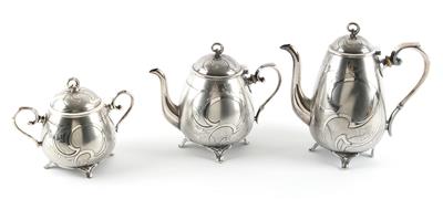 WMF Teekanne, Kaffeekanne, Zuckerdose, - Antiquitäten