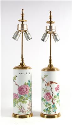 1 Paar Tischlampen, - Antiques