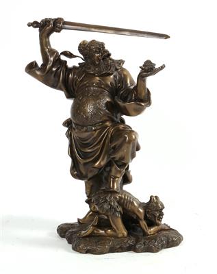 Figur des shoki und oni, - Antiques