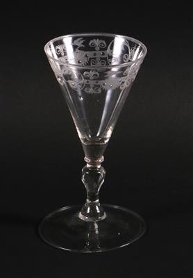 Barockes Weinglas, - Antiquitäten